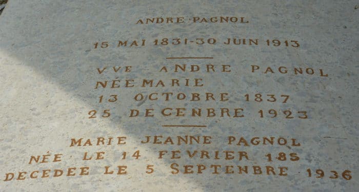 Les grands-parents de Marcel Pagnol reposent à Gignac-la-Nerthe