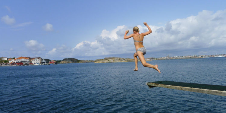 plongeon dans dans le Bohuslan Suède