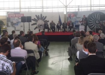 Inauguration du futur centre d'essai de Safran-Snecma à Istres