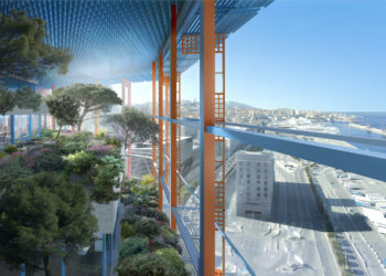 La Marseillaise, future tour de 135 mètres de haut, commence à sortir de terre