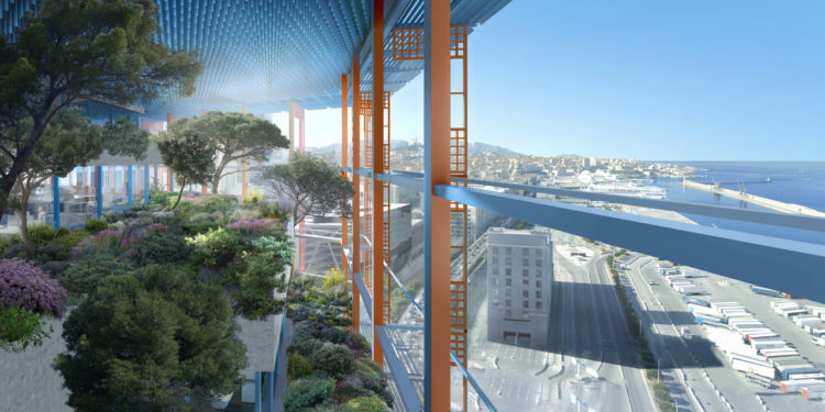 La Marseillaise, future tour de 135 mètres de haut, commence à sortir de terre