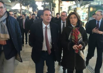 Renaud Muselier et Martine Vassal en 2016 lors d'une visite à la gare St Charles (Photo archives Gomet')