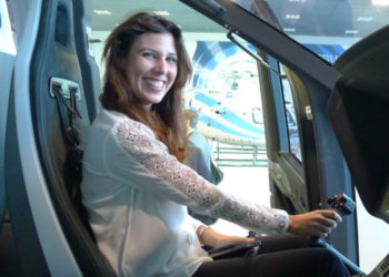 sandra dalbin pilote visite Aibus Helicopters