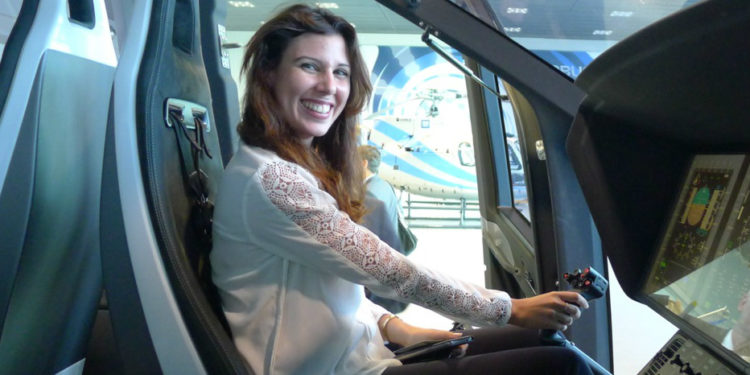 sandra dalbin pilote visite Aibus Helicopters