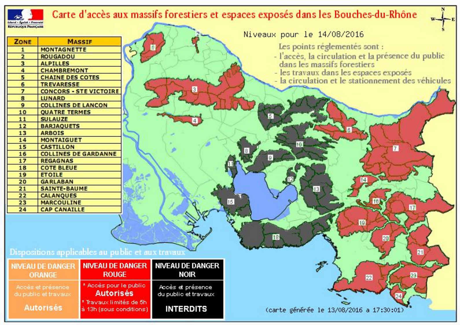 carte massif forestier