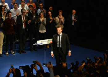 En novembre 2016, premier meeting du candidat d'Emmanuel Macron aux Pennes-Mirabeau (Crédit archives Gomet'/JYD)