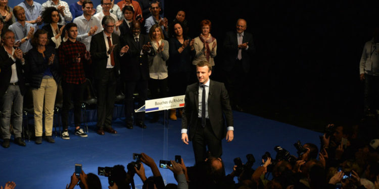 En novembre 2016, premier meeting du candidat d'Emmanuel Macron aux Pennes-Mirabeau (Crédit archives Gomet'/JYD)