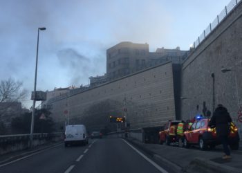 Incendie dans le tunnel Prado Carénage