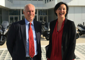 Hugues Parant et Laure-Agnès Caradec en avril 2017 (photo JFE/Gomet')