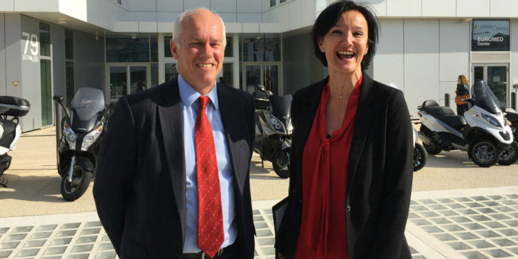 Hugues Parant et Laure-Agnès Caradec en avril 2017 (photo JFE/Gomet')