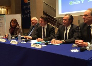 Renaud Muselier en 2017 lors du lancement du projet de Cité internationale (archives Gomet')