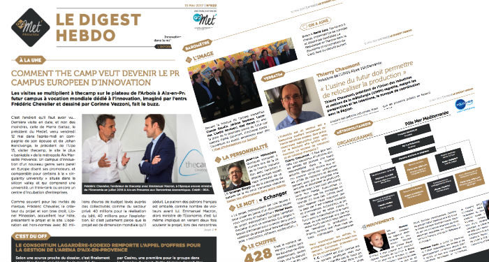 A la Une du Digest Hebdo n°22, le campus thecamp, déjà star avant son ouverture