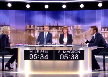 Emmanuel Macron présidentiel, face aux invectives et au flou de Marine Le Pen