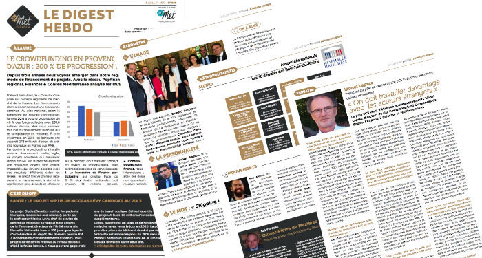A la Une du Digest Hebdo n°28 : les dernières tendances du crowdfunding en Provence