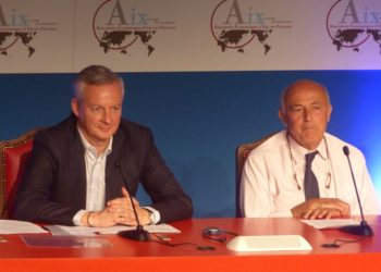 Bruno Le Maire (à gauche) aux Rencontres d'Aix-en-Provence (archives).