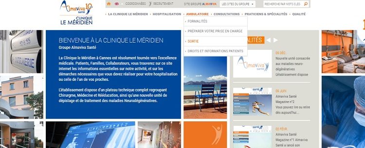 Answeb refond le site internet de la Clinique Le Méridien