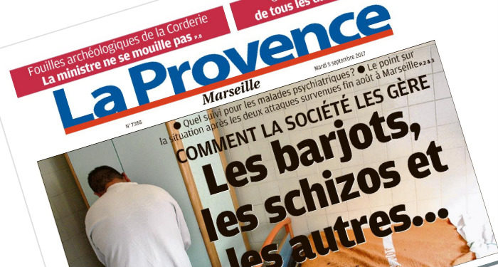 La Une de La Provence du 5 septembre 2017