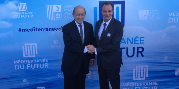 Le soutien de Le Drian à l'accueil du secrétariat de l’assemblée de l’UPM à Marseille