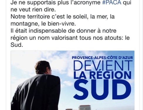 La Région Paca devient Région Sud : l’étonnante annonce du nouveau nom