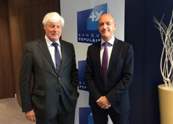 De gauche à droite : Michel Hillmeyer, président de la Banque populaire Méditerranée, et Christophe Bosson, directeur général