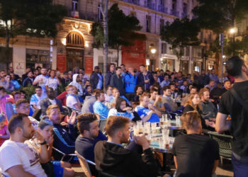 OM Atlético en terrasse
