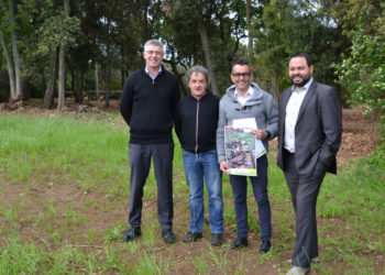Les co-organisateurs du Salon, lors de la présentation au Domaine du Merle jeudi 3 mai