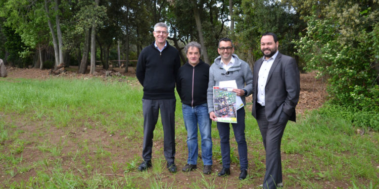 Les co-organisateurs du Salon, lors de la présentation au Domaine du Merle jeudi 3 mai