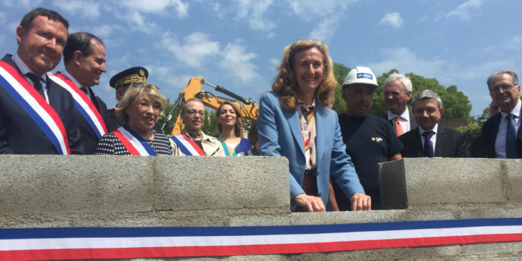 La ministre de la Justice Nicole Belloubet en visite à Aix Les Milles