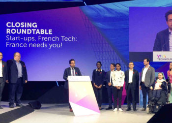 Mounir Mahjoubi à Viva Techology à Paris vendredi 25 mai 2018 (capture @mouir)