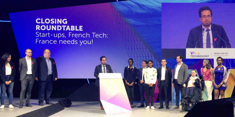 Mounir Mahjoubi à Viva Techology à Paris vendredi 25 mai 2018 (capture @mouir)