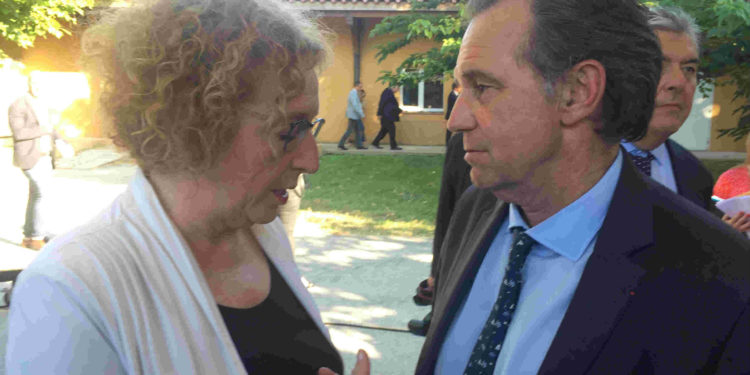 Muriel Pénicaud et Renaud Muselier jeudi 28 juin à l'Ecole de la 2e chance à Marseille (photo JFE/Gomet')