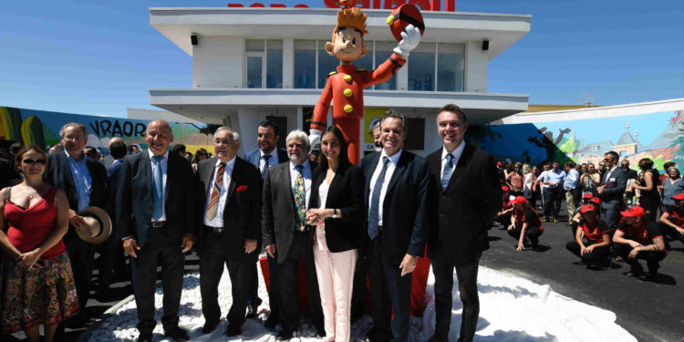 Inauguration du parc Spirou le 1er juin dernier (Photo Franck Pennant)
