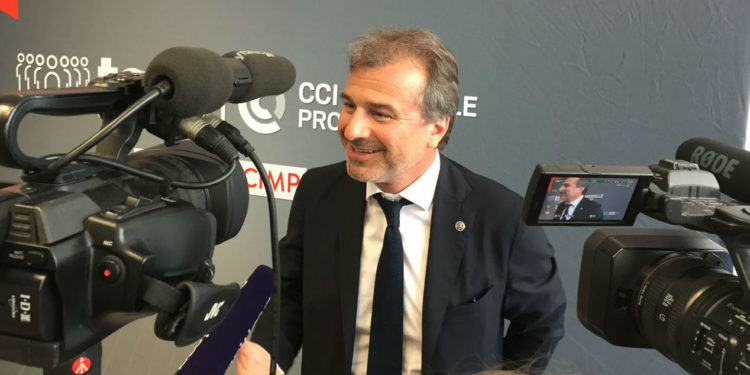 Jean-Luc Chauvin, le président de la CCI MP jeudi 5 juillet 2018 (Phpto HFE/Gomet')