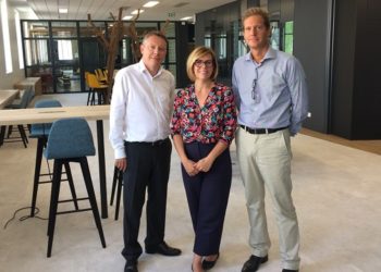L'équipe d'Obratori : (De gauche à droite) Amaury Godron, co-directeur général, Julie Geret, responsable communication et Ingo Dauer, co-directeur général