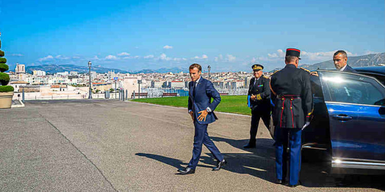 Emmanuel Macron au Pharo à Marseille en septembre 2018 (Archives Gomet'/JYD)