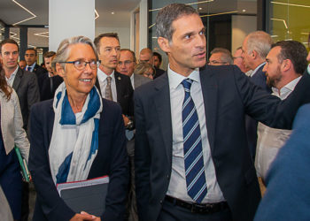 Elisabeth Borne et Rodolphe Saadé inaugurent Ze Box, la boîte à innovations de la CMA CGM