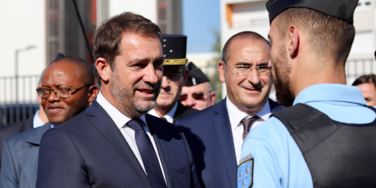 Christophe Castaner, ministre de l'Intérieur et, à sa gauche, Laurent Nuñez, secrétaire d'Etat (Archives DR)