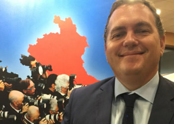 Philippe Tabarot, le vice-président du Conseil Régional, en charge des Transports, lors du Congrès des Régions le 27 septembre. (Photo : C.A.)