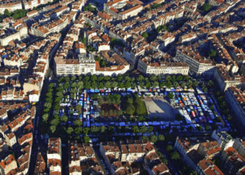La place Jean Jaurès avant les travaux (Crédit Soleam)