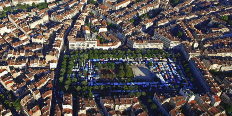 La place Jean Jaurès avant les travaux (Crédit Soleam)
