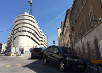 L'immeuble Argo de Rudy Ricciotti : fin de chantier en vue. (Photo du 17 août 2018. JFE/Gomet')