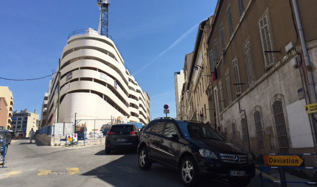 L'immeuble Argo de Rudy Ricciotti : fin de chantier en vue. (Photo du 17 août 2018. JFE/Gomet')