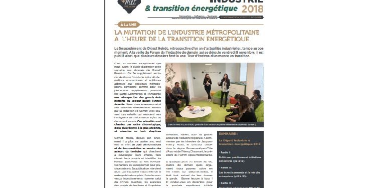Gomet Medias sort un supplément spécial Industrie & Transition énergétique