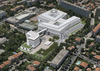 Le projet d'hôpital privé prévoyait un établissement de plus de 600 lits à côté du métro Louis Armand (Crédit DR)