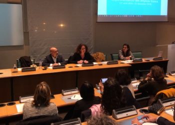 La préfète à l'égalité des chances, Marie-Emmanuelle Assidon, a représenté les emplois francs aux chefs d'entreprises à la CCI Marseille Provence