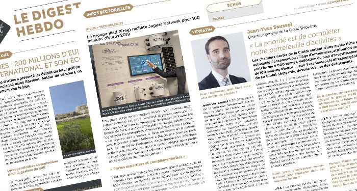 A la Une du digest hebdo 88 : Istres construit tout un quartier autour de son futur golf