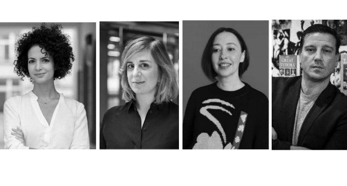 De gauche à droite : Alya Sebti, Marina Otero Verzier, Katerina Chuchalina et Stefan Kalmár (Crédits DR)