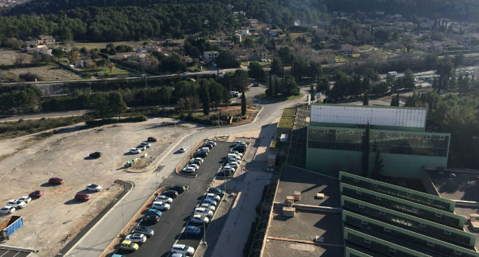 Le site du Puits Yvon Morandat avec en haut à droite le futur centre de culture scientifique (photo JFE/Gomet')