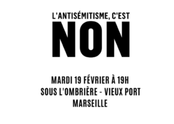 Rassemblement contre l’antisémitisme sur le Vieux-Port à 19h