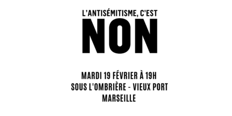 Rassemblement contre l’antisémitisme sur le Vieux-Port à 19h